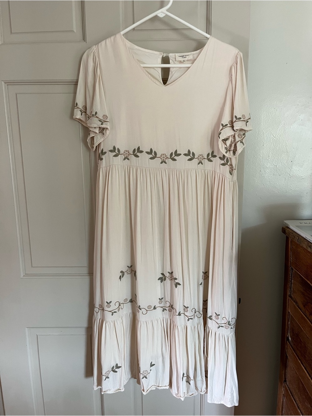 Small Rayon Embroidered “Orange Creek LA” Dress